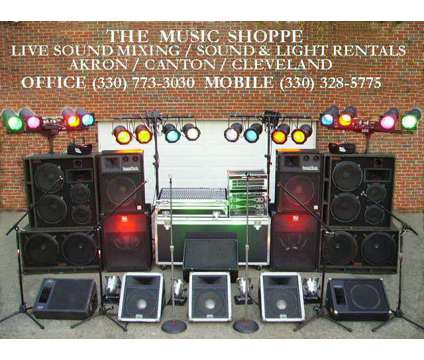 Akron Canton Sound System PA Rental, AV Rental, Stage Lights, Karaoke is a Party Rentals service in Akron OH
