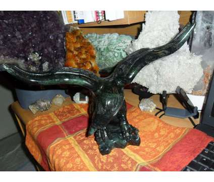 Exceptional and Beautiful VERY LARGE Antique Black Jade Eagle Statue is a Black Collectibles for Sale in New York NY