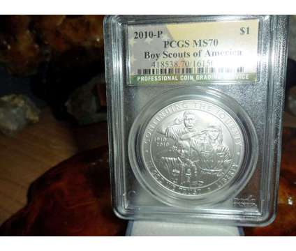 Exceptional 2010-P Boy Scouts of America Silver Dollar MS 70 PCGS Flag Label Lus is a Coins for Sale in New York NY