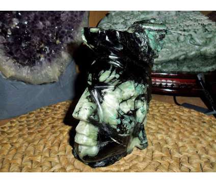 This is a Exceptionally a Beautiful Native Emerald Carving is a Black, Green Collectibles for Sale in New York NY