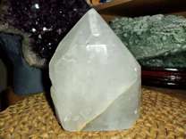 Exceptional and Beautiful Huge Crystal Point with Baby Tabby