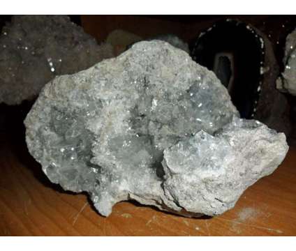 Exceptional and Beautiful Huge Sky Blue Celestite Quartz Geode Crystal Cluster C is a Blue Collectibles for Sale in New York NY