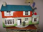 Doll house 50's Mid Century Vintage Metal furnished
