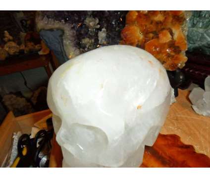 Exceptional and Beautiful Large Natural Crystal Skull Carving is a White Collectibles for Sale in New York NY