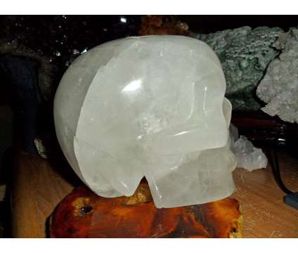 Exceptional and Beautiful Large Natural Crystal Skull Carving is a White Collectibles for Sale in New York NY