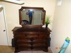 Pure Oak Dresser with Vanity Mirror by Gallery Furniture