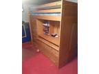 loft bed with built in desk and dresser -