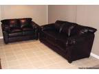 Black Leather Couch and Love Seat in Excellent condition and More...