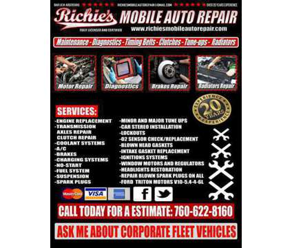 Richie's Mobile Auto Repair is a Auto Repair service in Oceanside CA