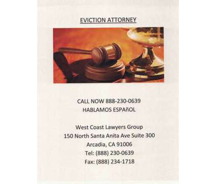 Eviction Attorney is a Legal Services service in Temple City CA