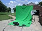 Green Screen Photography Light Set up Manfrotto Lowel -