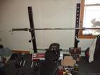 weight bench with lots of extras