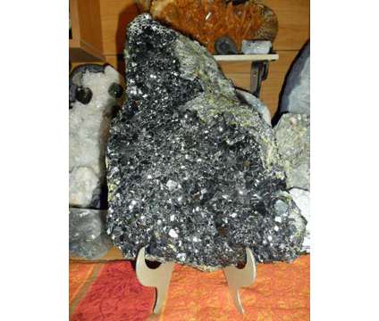 Gorgeous and Beautiful Massive 16.6 lbs. of Natural Black Andradite Garnet Cryst is a Black Collectibles for Sale in New York NY