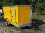 5' x 8' Yellow Utility Trailer (NEW) with Rear Ramp & Side Door