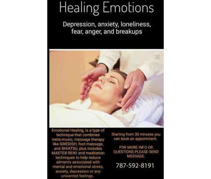 HEALING EMOTIONS: #Depression, #anxiety, #loneliness, and #breakups is a Massage Services service in San Juan PR