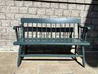 Vintage Antique 4' Bench Painted Hunter Green $350.00