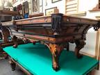 8.5' Antique August Jungblut Pool Table