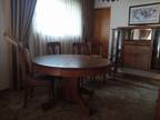 Antique hard-wood dining room set