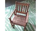 Vintage Children's Rocking Chair Wood Primitive Solid
