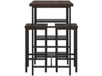 Dining Pub Set 3 Piece Compact Design Backless Stools