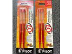 2 Packs Pilot Q7 Gel Ink Refill Fine Point Red 4 Total