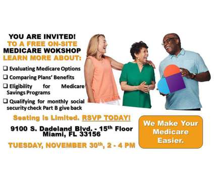 Free Medicare Workshop is a Groups listing in Miami FL
