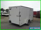 2021 6x 12 enclosed cargo uitility motorcycle trailer white