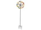 PUT SOME COLOR IN YOUR YARD Wrought Iron Windmill-Colorful Round