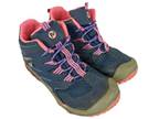 Merrell M-Cham 7 Waterproof Hiking Boots Blue Pink Girls