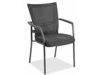 Lorell Mesh Back Guest Chair, Black/Gray, 25" x 20" x 32"