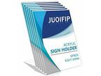 JUOIFIP 6 Pack Acrylic Sign Holder 8.5x11 inches Sign