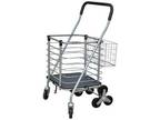 3-Wheel Steel Easy Climb Shopping Cart Design with Accessory