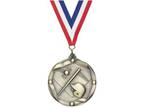 Baseball Gold Medal Award 2.25" with Red White Blue Ribbon