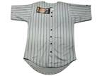 Vintage BIKE Polyester Blank Pinstriped Baseball Jersey