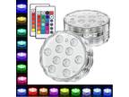 2 Pack Lamp Remote Controlled Submersible 10LEDs Lights