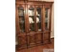 Solid cherry wood china cabinet