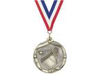 Tennis Gold Medal Award 2.25" Red White Blue Ribbon Free