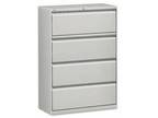 Lorell 4 Drawer Lateral File, Gray (LLR60445)