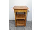 3-Tier Rustic Farmhouse Oak Wood Table Stand Amish