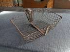 Old USA Made Woven Bicycle Front Cargo Basket for Parts