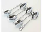 6 Queen's Court Pattern Stainless Steel Place Oval Soup