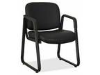 Lorell Guest Chair, 24-3/4" x26" x33-1/2" Leather/Black