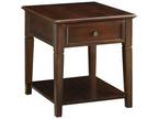 Benjara 24" Modern Wood End Table with 1 Drawer and 1 Shelf