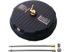 15" Pressure Washer Surface Cleaner w/ 2 Extension Wand&