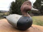 Antique Wooden Painted Duck Decoy Vintage Hunting Signed (