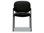 Basyx Stacking Armless Guest Chair, Black, 1 Each