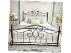 Vintage Sturdy Metal Bed Frame Queen Size with Vintage Queen