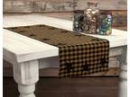 NEW BLACK STAR TABLE RUNNER 36" Appliqued Primitive Country