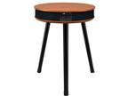Decor Tech Round End Table with Built-In Bluetooth Speaker