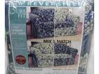 Sure Fit Reversible 74-96 in 2 Piece Sofa Slipcover Nantucket